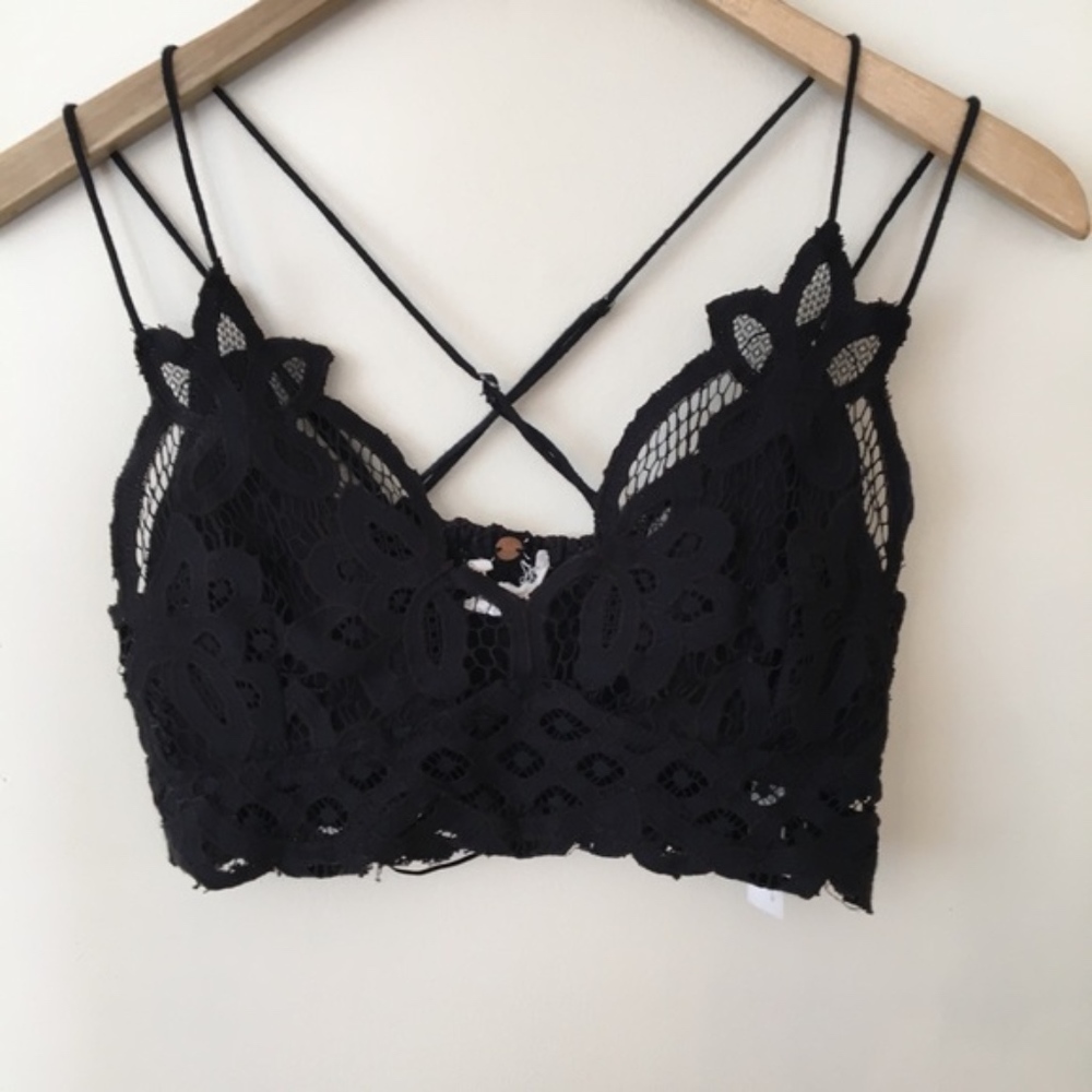 FP Free people Adella Longline Bralette Black - Picture 6 of 7